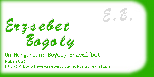 erzsebet bogoly business card